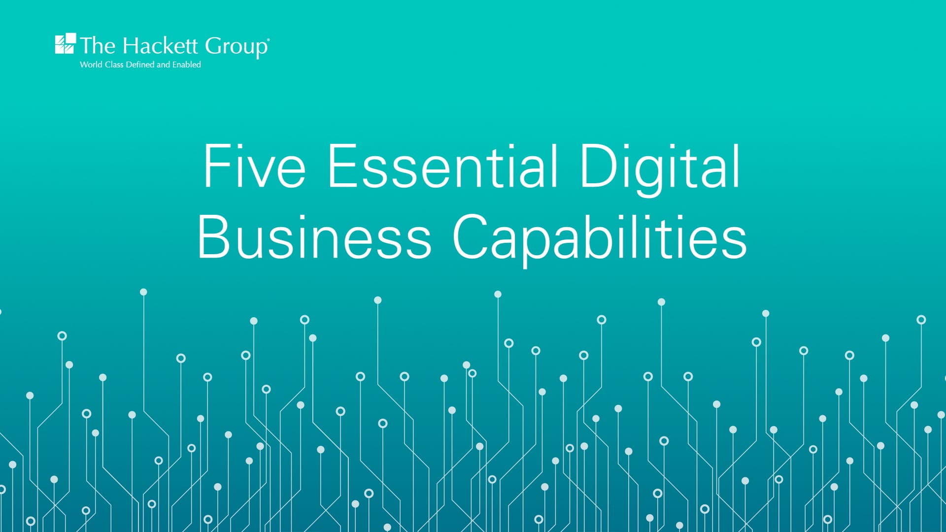 Supply Chain Digital Excelleration® - Five Essential Digital Business Capabilities