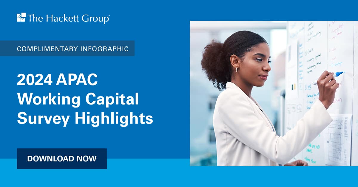 2024 APAC Working Capital Survey Infographic - The Hackett Group®