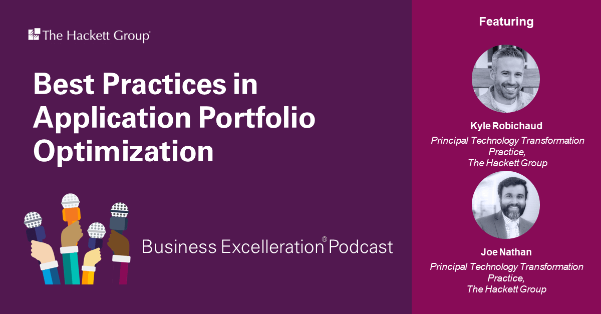 Best Practices in Application Portfolio Optimization The Hackett Group